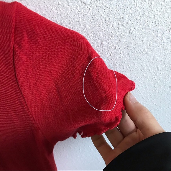 Forever 21 Red Lettuce Edge Crop Top* - Picture 4 of 8